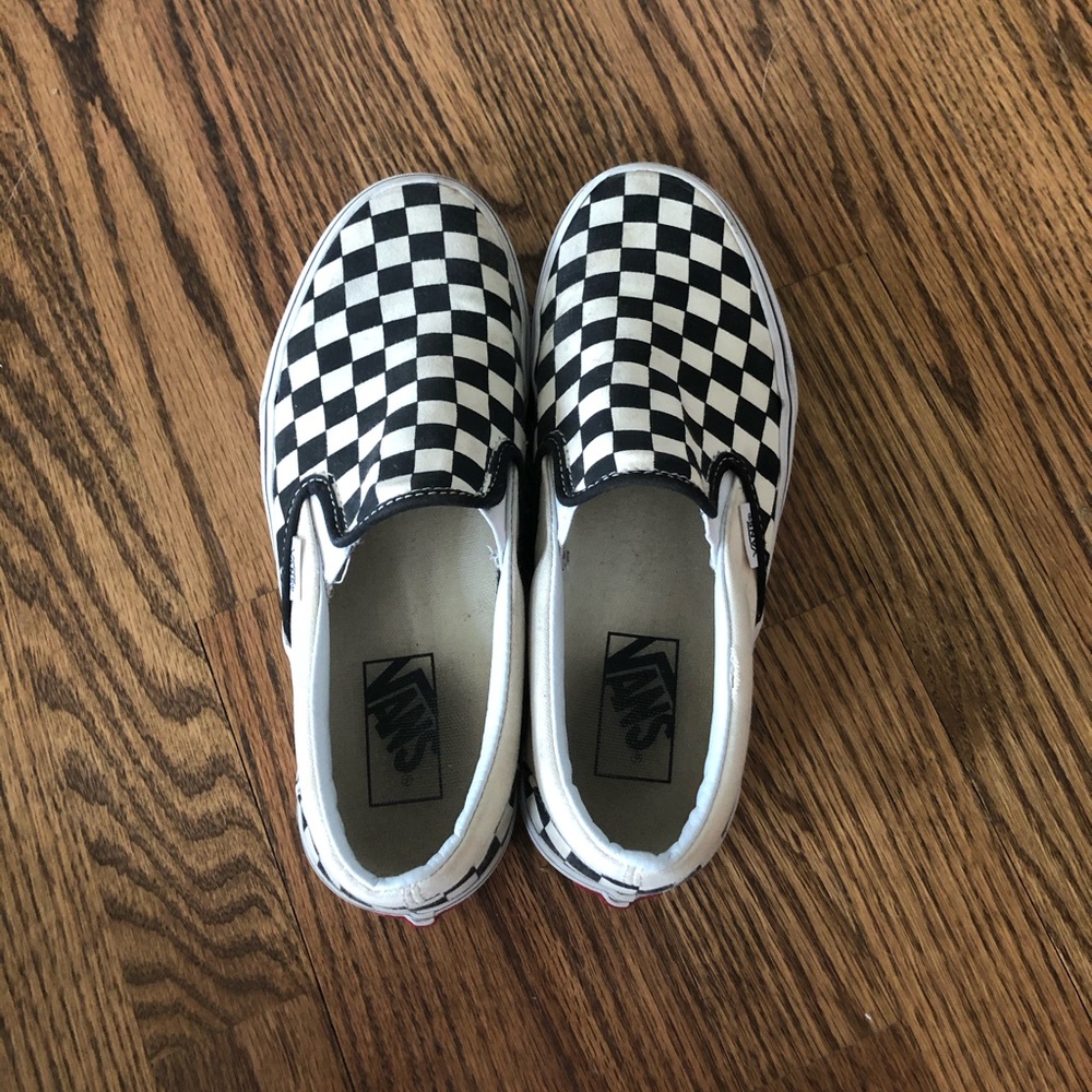 Checkered slip on Vans